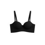 Sutiã Tripla Elegância preto, sem aro e sem costura